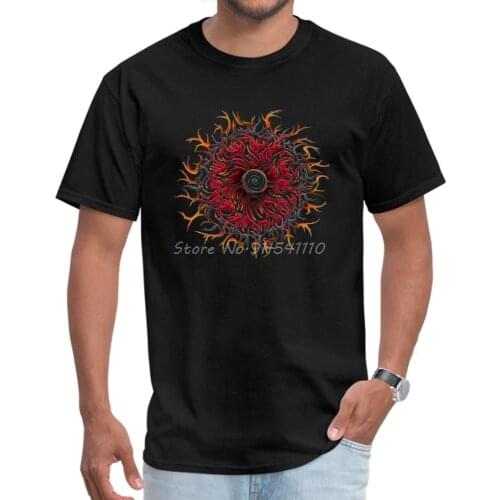 Family Eye of Chaos Crew Neck T-shirts Summer/Fall Tops Shirts Hiphop Sleeve Men Casual T Shirt Men Cotton Tees Streetwear