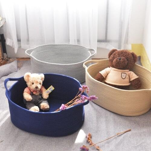 Nordic Environmental Protection Dirty Clothes Toylaundry Basket Simple Cotton Line Debris Collection Basket Storage Baskets