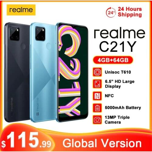 Realme 7 Smartphone 6GB+64GB Global Version Android 10 NFC 6.5'FHD 30W Dart Charge 5V/6A Helio G95 48MP 5000mAH Mobile CellPhone