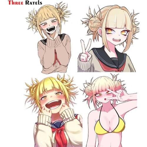 Three Ratels F508 Funny Toga Himiko Boku No Hero Academia Flash Anime Character Sticker For Car Laptop Bedroom Wall Decal Decor