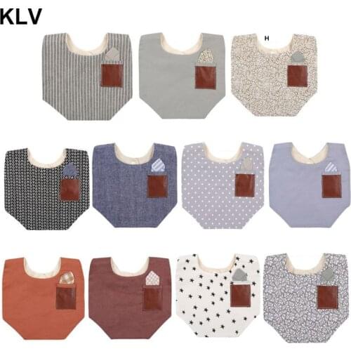 1-2Pcs Baby Feeding Bibs Cotton Newborn Gentleman Bibs Cute Burp Cloth Infant Saliva Towels Boys Girls Bandana Apron