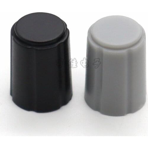 10 Piece 11.5 * 15mm Black Gray Plastic Knob Half Handle D-Shaped Inner Hole 6mm Potentiometer Switch Adjustment Knob