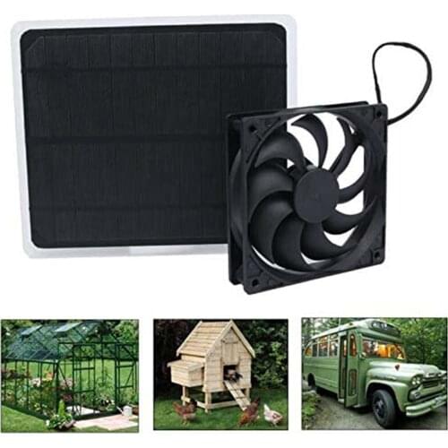 10W 12V Solar Panel Powered Fan Multifunction Mini Ventilator Fan For Pet Poultry House Greenhouse RV Roof Solar Exhaust Fan