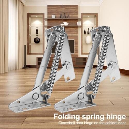 2pcs 80 Degree Folding Spring Hinge Anti-rust And Cabinet Door Lift Up Stay Flap Hinge Furniture Hardware Accessories