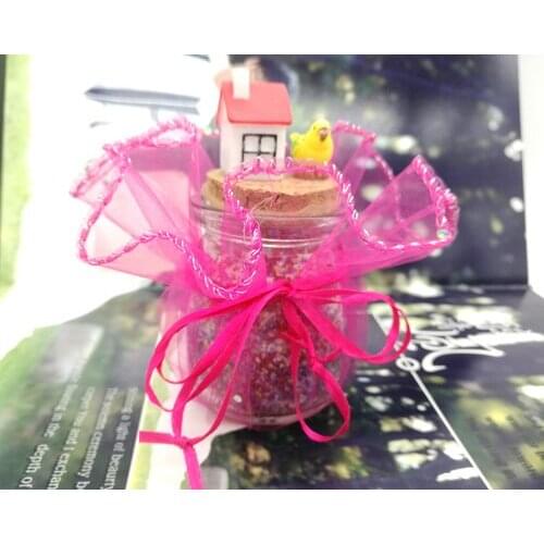 26cm Dimeter Organza Rose Red Round Drawstring Wedding Party Event Festival Favor Packings Pounches Jewelry Gift Tulle Yarn Bag