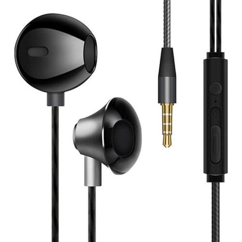 3.5mm Wired Stereo Deep Bass In-ear Earphone Phone PC Music Headset with Mic