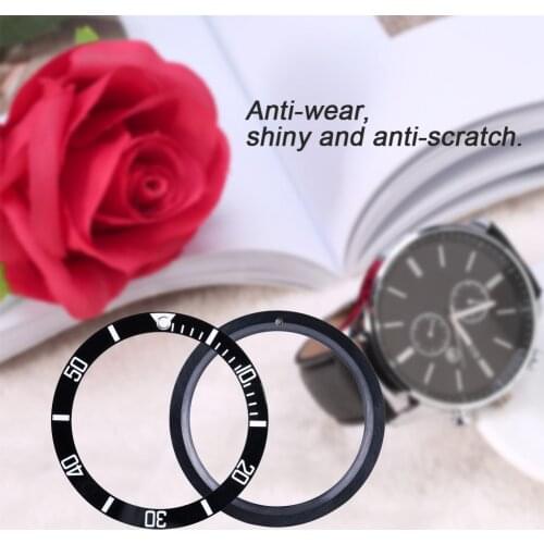 38mm Ceramic Watch Bezel Black Blue Green Lightweight Men Watch Wristwatch Bezel Insert Loop Replacement Parts Tools