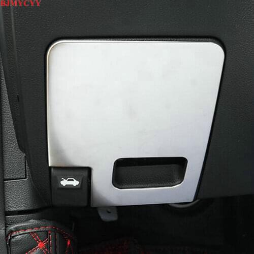 BJMYCYY Stainless steel decorative patch for the front panel of the main drivers storage box For KIA Sportage R 2018 2019
