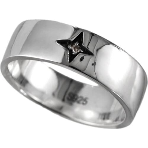 BOCAI New Real solid Pure s925 sterling silver jewelry simple glossy cross light Man and Woman rings