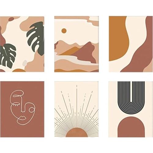 Decorative Paintings Wall Art Quotes Modern Print Decoration Artwork 6 Piece Unframed Canvas