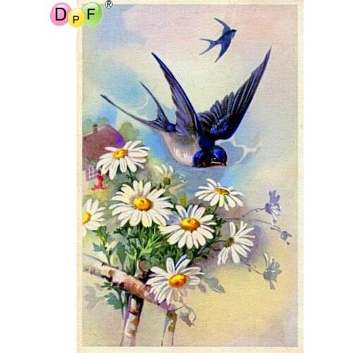 DPF 5D Round/Square full Diamond Painting Cross Stitch birds Crafts Diamond Embroidery Mosaic Needlework kits Home Decor