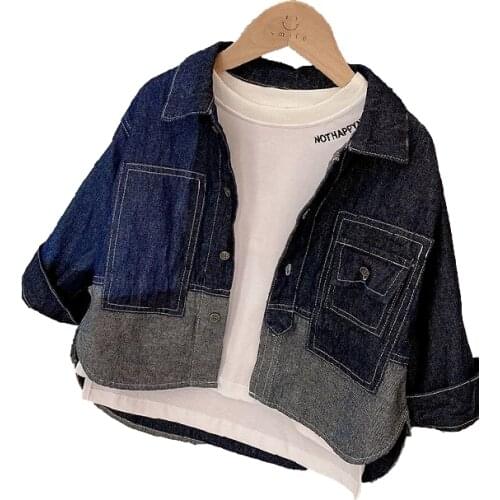 Spring Autumn Boys Clothes Casual Jacket Teens Children Boys Jeans Coats Little Kids Denim Outerwear Costume 3 4 6 8 10 12 Years