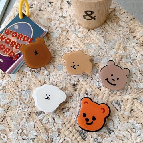 Glossy Popular Korea Cute Expanding Phone Stand Grip Finger Rring Support Anti-Fall Foldable Mobile Phone Holder for iPhone 11 X