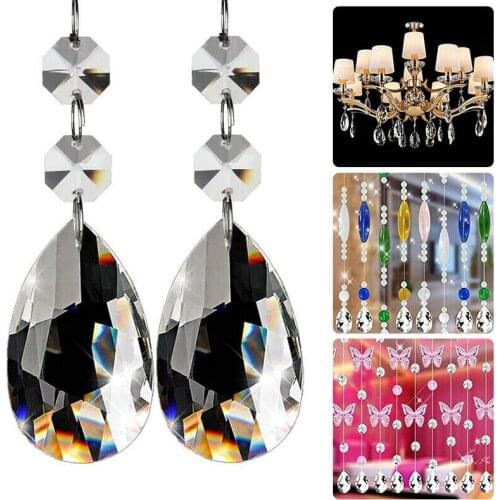 20 Picee 38mm Crystal Ball Clear Crystal Prisms Chandelier Crystals Pendants Diy Accessories Bead Curtain Hanging Ornament