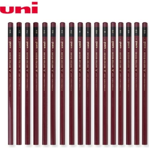 2PCS UNI Sketch Pencil HI-UNI Student Supplies Examination Card Drawing Sketching Pen Wood Drawing Pencil
