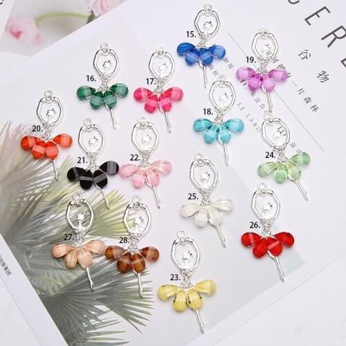 King Dragon Ballet Dancing Girl Decoration For DIY Clothing Applique Metal Wedding Embellishment Jewelry 10PCS/Lot 3*6CM KD626