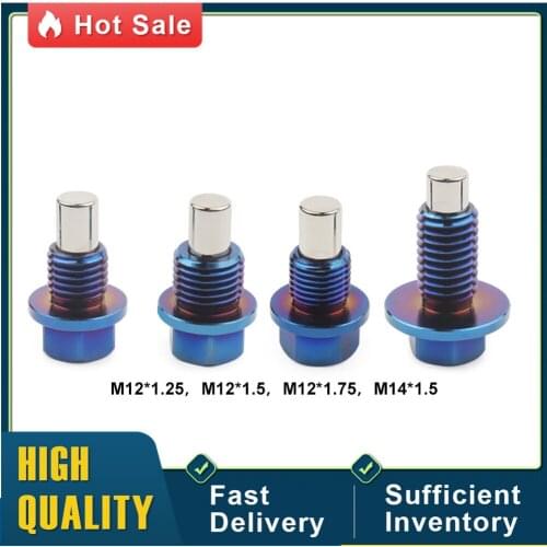 Magnetic Oil Drain Plug Titanium Alloy Oil Release Plug Oil Drain Sump Nut Drain Bolt M12*1.25 M12*1.5 M12*1.75 M14*1.5