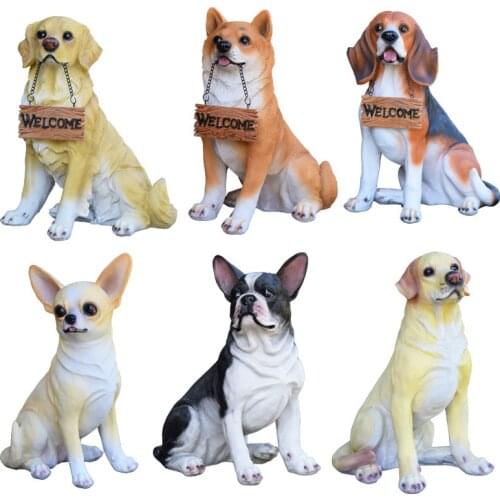 Handmade Simulation Dog Decoration Teddy Living Room Yard Creative Home Cute Outdoor Shop Decoration Attractive Decorations