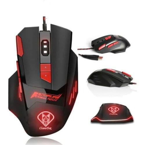 8D new USB wired 7-speed variable speed photoelectric gaming mouse breathing lamp Overwatch Pioneer Ice Fox gaming mouse