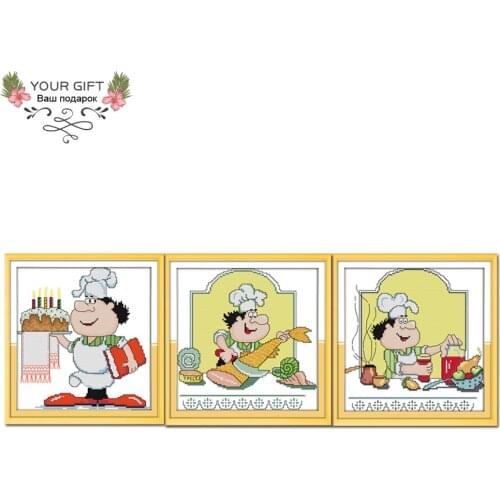 Joy Sunday C910C911C912 14CT 11CT Counted and Stamped Cook Needlework Needlepoint Embroidery DIY Home Decor Cross Stitch kits