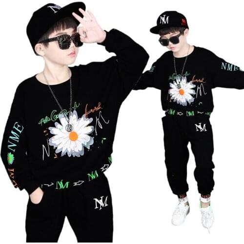 Teenager Cool Hip Hop Clothing Sweatshirt Top Running Jogger Pants For Boys Jazz Dance Costume Clothes Street Dance Outfit