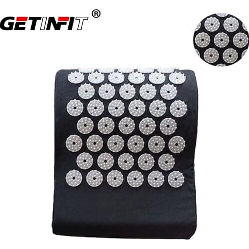 Getinfit New Square Acupuncture Pillow Neck Head Relieve Stress Pain Massage Cushion Spike Yoga Pillow