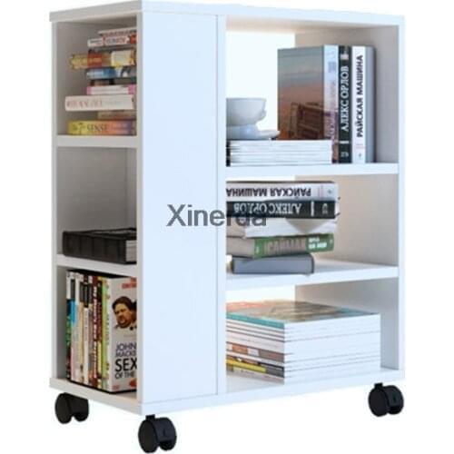 Simple Creative Small Childrens Bookshelf With Wheel Easy To Move Bedroom Living Room Corner Kids Book Shelf Storage Cabinet