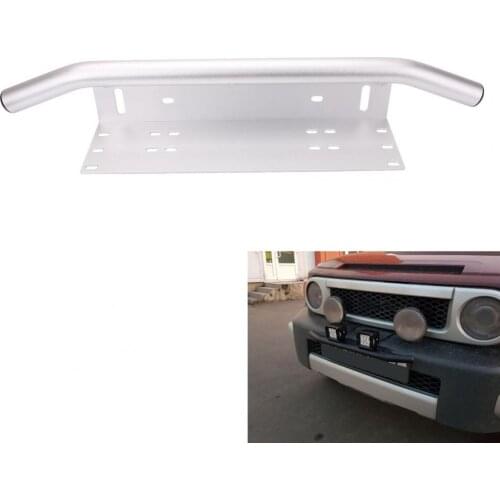 LED Light Bar Frame Universal Anti-corrosion Stainless Steel Front Bumper License Plate Bracket for Car