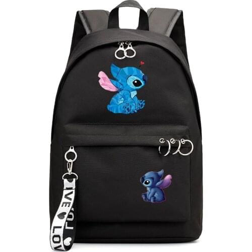 Stitch Bags School Backpack Fashion New Pattern Cute Cartoon Stitch Schoolbag Teens School Bag Can Be Customized Mochilas