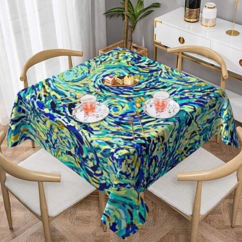 Vangogh Tablecloth Beautiful Custom Table Cover Restaurant Wholesale Decoration Polyester Table Cloth