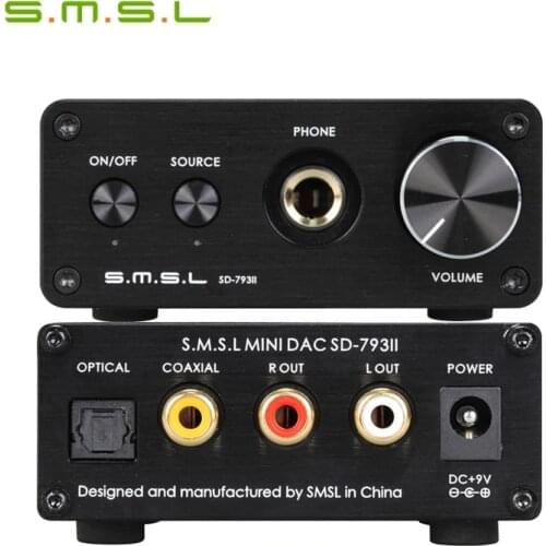 SMSL SD-793II Headphone Amplifier PCM1793 DIR9001 DAC Digital Audio Decoder