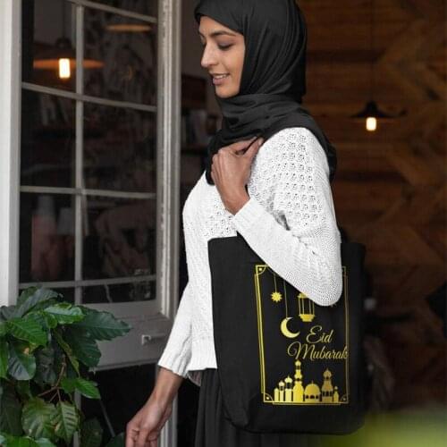 Eid Mubarak Women tote bag Iftar Muslim Islamic Ramadan Mubarak Kareem Holiday Party decoration mom friend sister present gift
