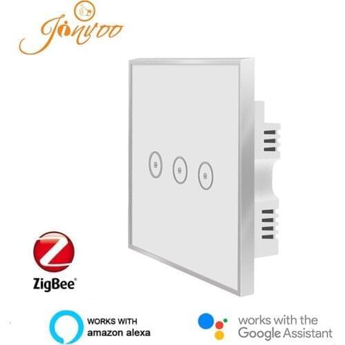 Jinvoo smart Zigbee Switch touch light switch Metal panel EU UK Alexa Google home control remote control switch