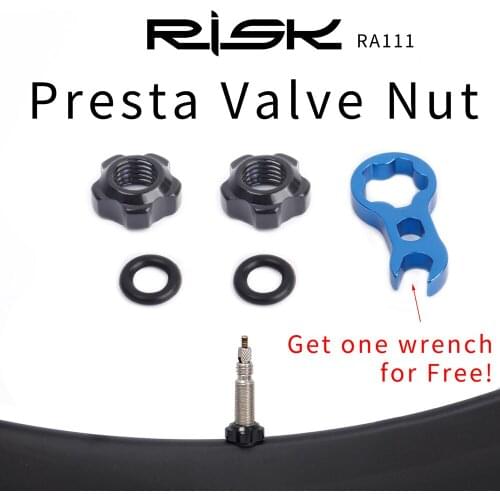 Bicycle Presta valve nut with tool set, road bike MTB valve, fixed nut washer, France tyre waterproof protection accessories