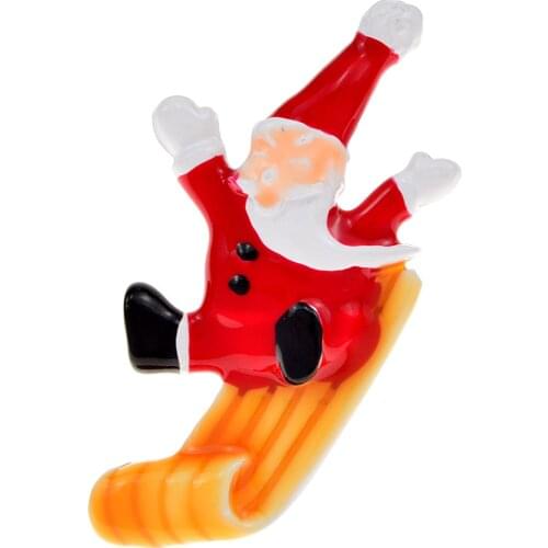 CINDY XIANG Enamel Santa Clause Brooches For Women Vivid Ski Cartoon Christmas Pins Brooch Jewelry Gifts Cute Coat Accessories