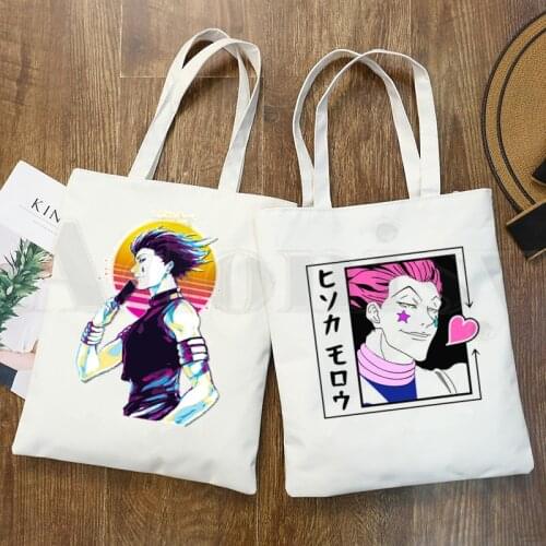 Hunter X Hunter Hisoka Morow HxH Graphic Hipster Cartoon Print Shopping Bags Girls Fashion Casual Pacakge Hand Bag