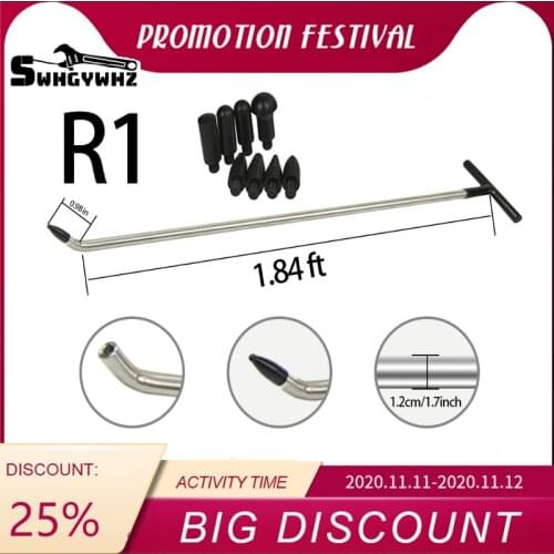 1pc paintless dent repair Newly Design Rods Tools Hook Tools Push Rod with 8 pcs tap down heads (R1)