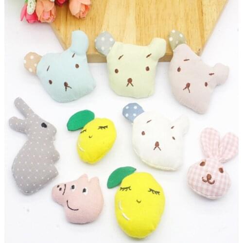 10PCS/Lot colorful cartoon doll Padded Applique Crafts for Children Headwear Hair clip Accessorie and Garment Accessoir