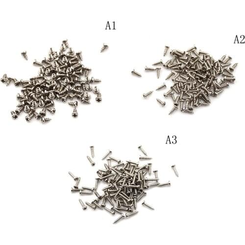 100pcs Screws Nuts M2 Flat Round Head Fit Hinges Countersunk Self-Tapping Screws Wood Hardware Tool
