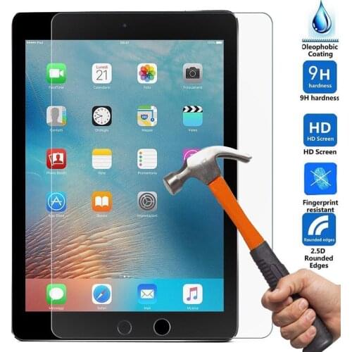 2pcs Tempered Glass For New iPad 2017 2018 9.7 inch Screen Protective Tempered Glass Film Cover Glass For iPad Pro 9.7 2017