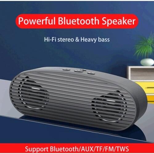 2021 Portable Bluetooth Speaker Wireless Bass Speaker Outdoor Speake USB Subwoofer Hi-Fi Stereo Loudspeaker Sound Box AUX TWS