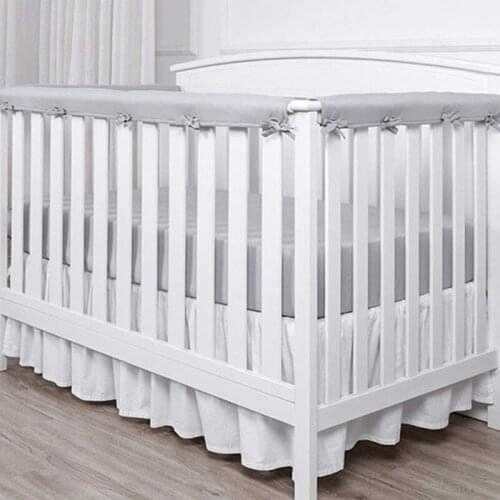 3 Pcs/Set Baby Crib Rail Cover Breathable Protector Padded Infants Safe Teething Guard Wrap Newborn Cot Bed Bumper
