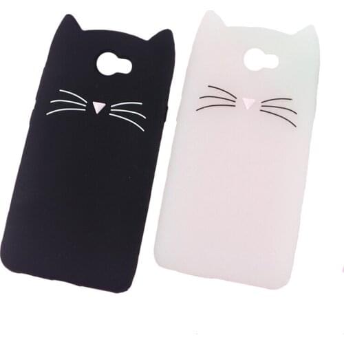 3D Cute Beard Cat Soft Silicone Case For Huawei Y5II Y5 2017 Y5 2018 Prime Y7 2018 Y6 2019 P40 Lite Pro Back Cover Phone Bags