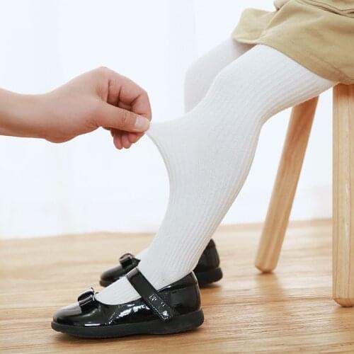 5pcs/lot Pure Cotton Girls Childern Baby Warm Stripe Pantyhose Spring Autumn Fashion Girls Baby Knitted Baby Girl Soft Tights