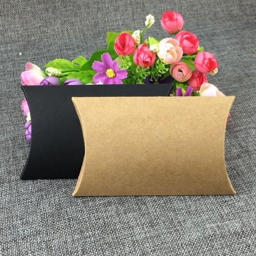 50pcs/lot Lovely pillow-style Paper Box Candy Cookie Box Wedding Party gift packaging boxes