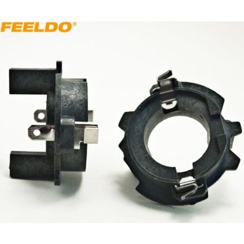 FEELDO 2Pcs Car Bulbs Socket Conversion Adapter For VW(99-10)MK5/Golf/GTI/Rabbit/Jetta H7 Xenon Bulb Installation(Type1) #1334