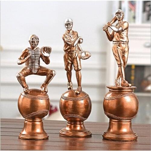 D creative Home Furnishing American retro sports figures baseball soft decoration decoration resin handicrafts