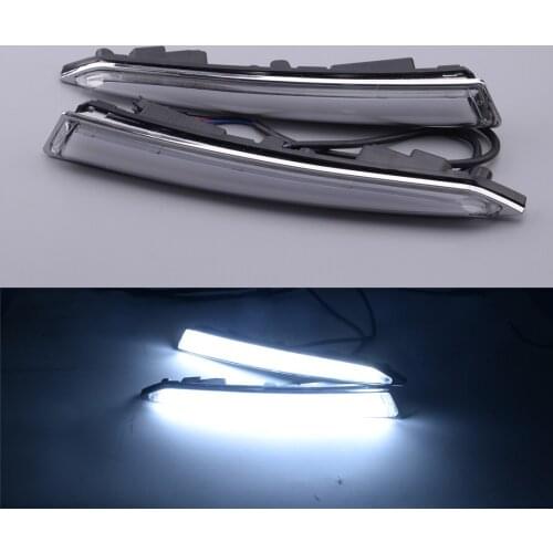 DWCX 2pcs LED DRL Daytime Running Driving Light Turn Signal Fog Lamp Light Fit For Ford Kuga Escape 2013 2014 2015 2016