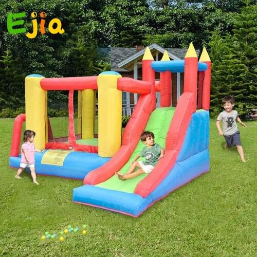 Inflatable Bounce House Slide Jumping Bouncy Castle House with Air Blower for Kids Outdoor Jumping Bouncer Party Yard Toys