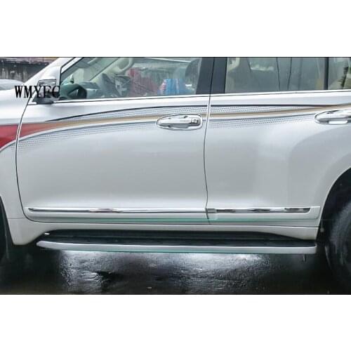 Chrome Door Body Side Trim Cover Molding FOR Toyota Prado J150 2014 2015 2016 2017 150 Land Cruiser Styling Accessories